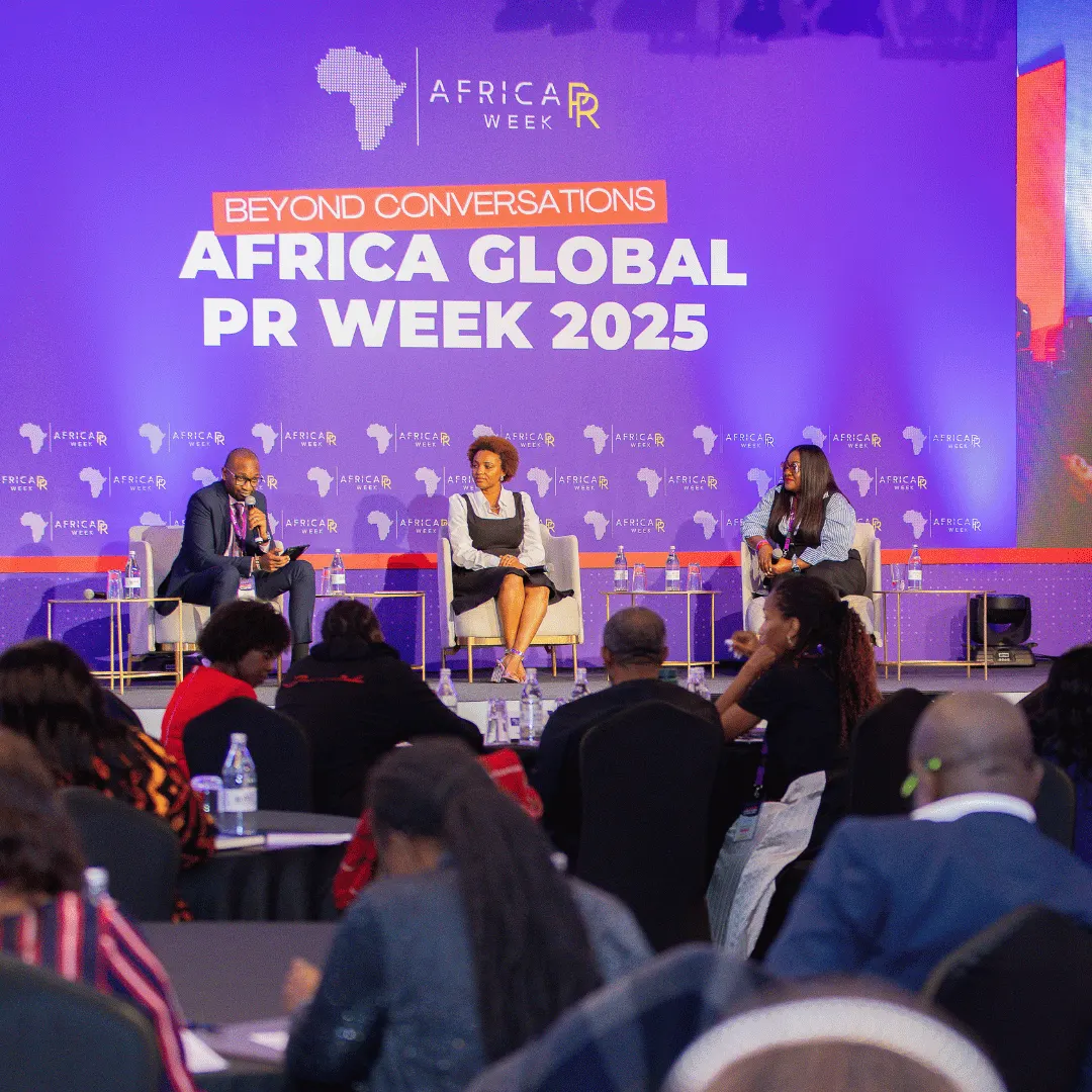 A panel discussion at the Africa PR Week 2025 summit